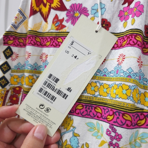 H&M Coachella Collab Floral Halter Festival Boho Maxi Dress, Nwt, Size 4 - Picture 6 of 11